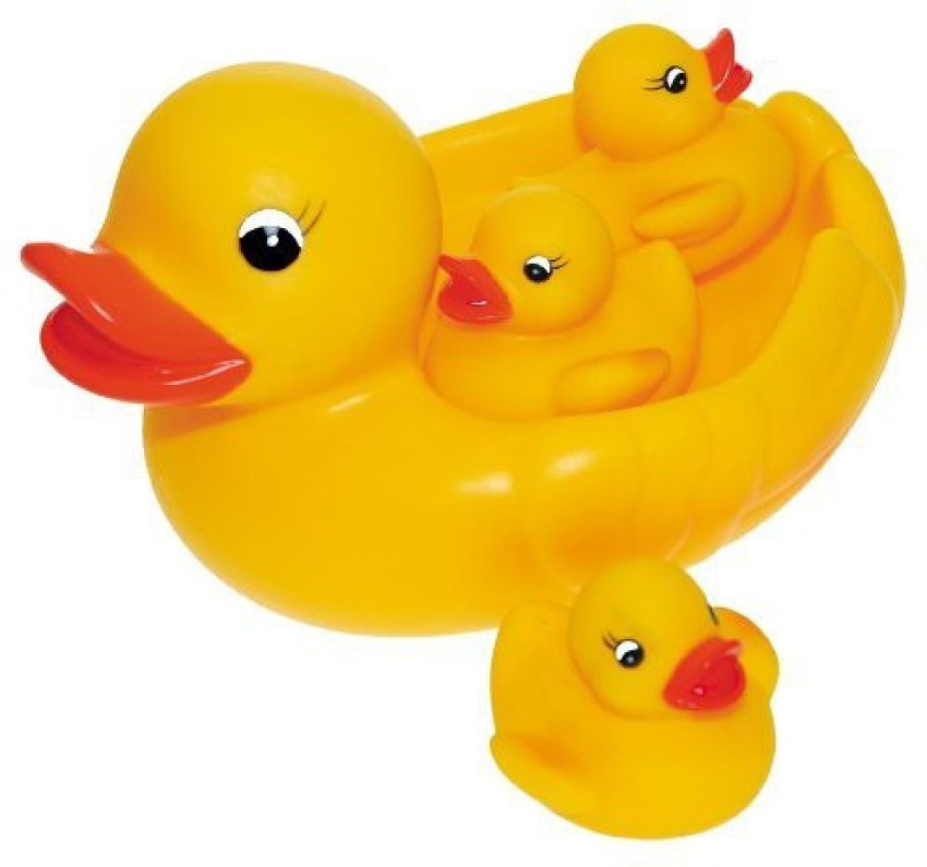 5 pcs/set】Floating Bath Toys Mini Swimming Rings Rubber Yellow