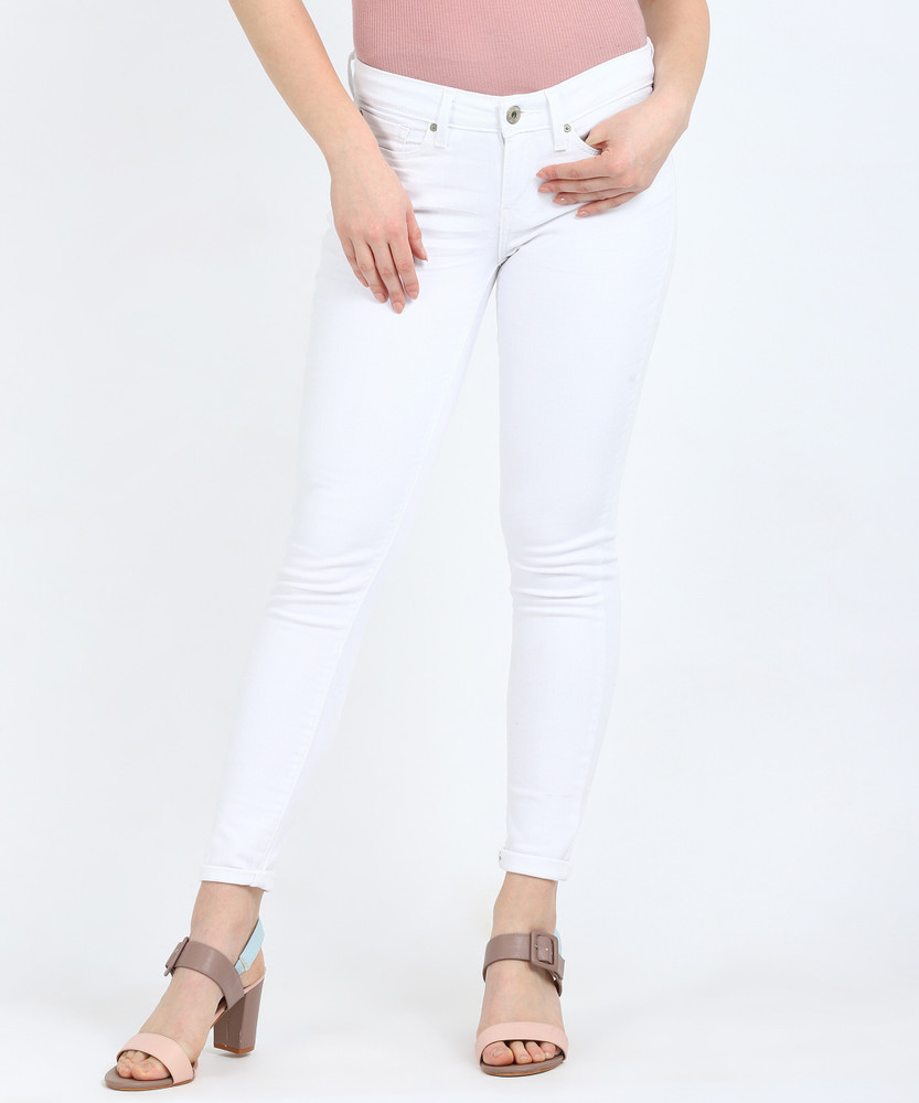 DENIZEN Super Skinny Women White Jeans - Buy DENIZEN Super Skinny Women White  Jeans Online at Best Prices in India | Flipkart.com