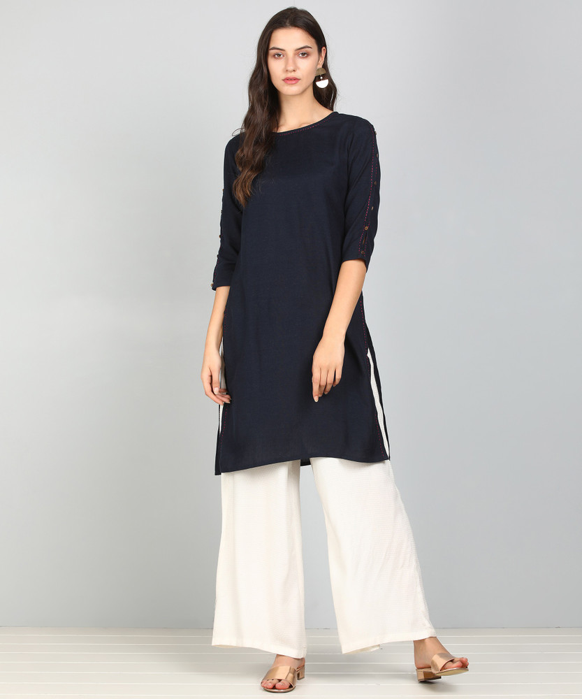PEOPLE Women Solid Straight Kurta Buy PEOPLE Women Solid Straight Kurta Online at Best Prices in India Flipkart