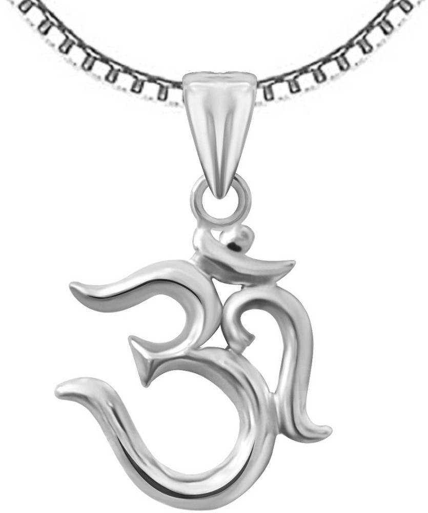 Silver om hot sale pendant online