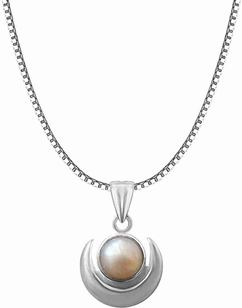 Half moon pearl deals pendant