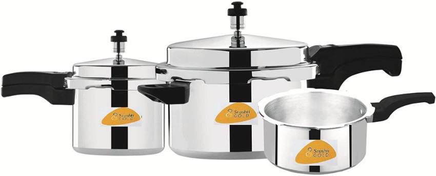 Srushti gold pressure cooker 3 litre new arrivals