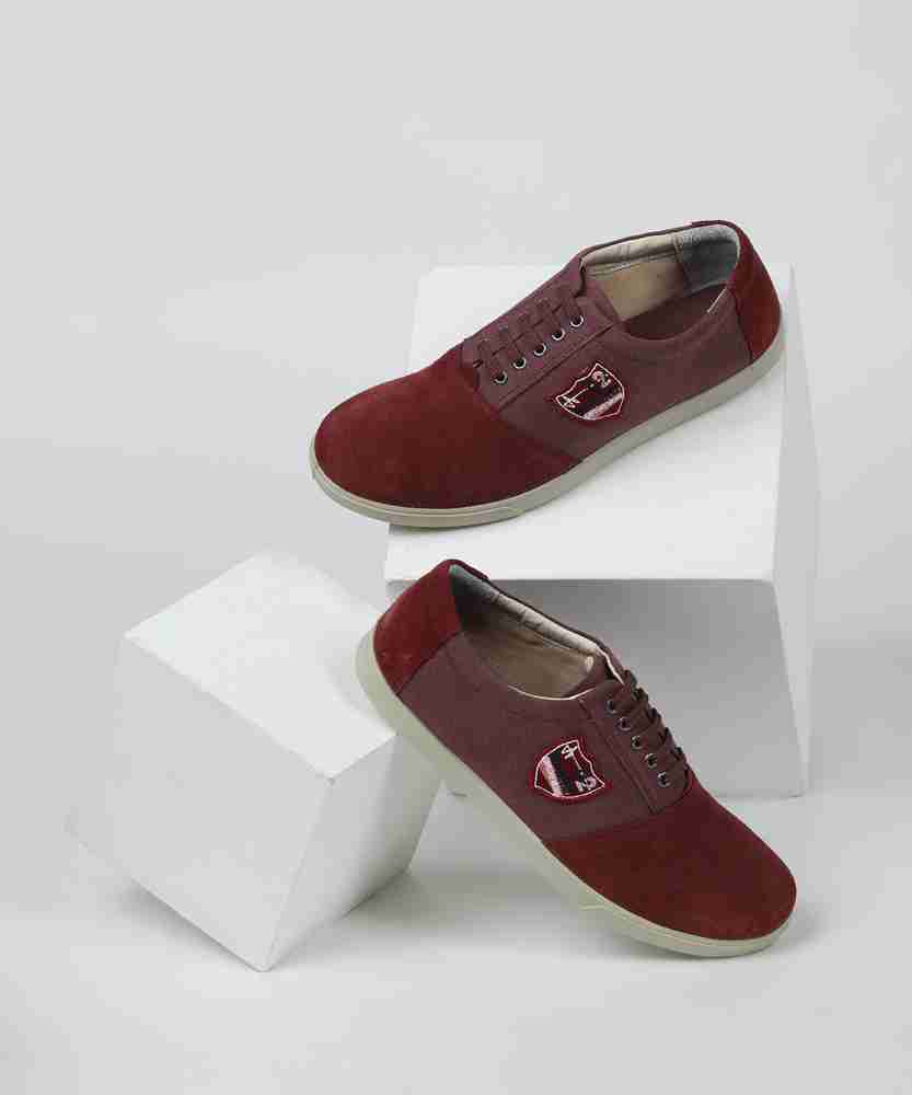 Woodland maroon shoes hotsell