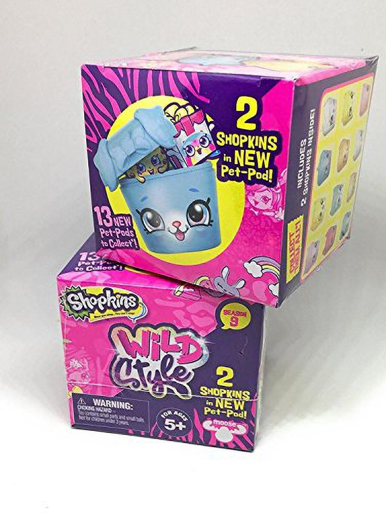 Shopkins Season 9 Wild Style 2 Pack Pet Pod Blind Box 2 pack