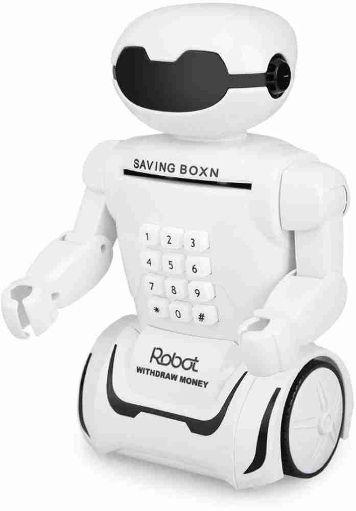 Robot Piggy Bank Kids ATM Electronic Fingerprint Password Money