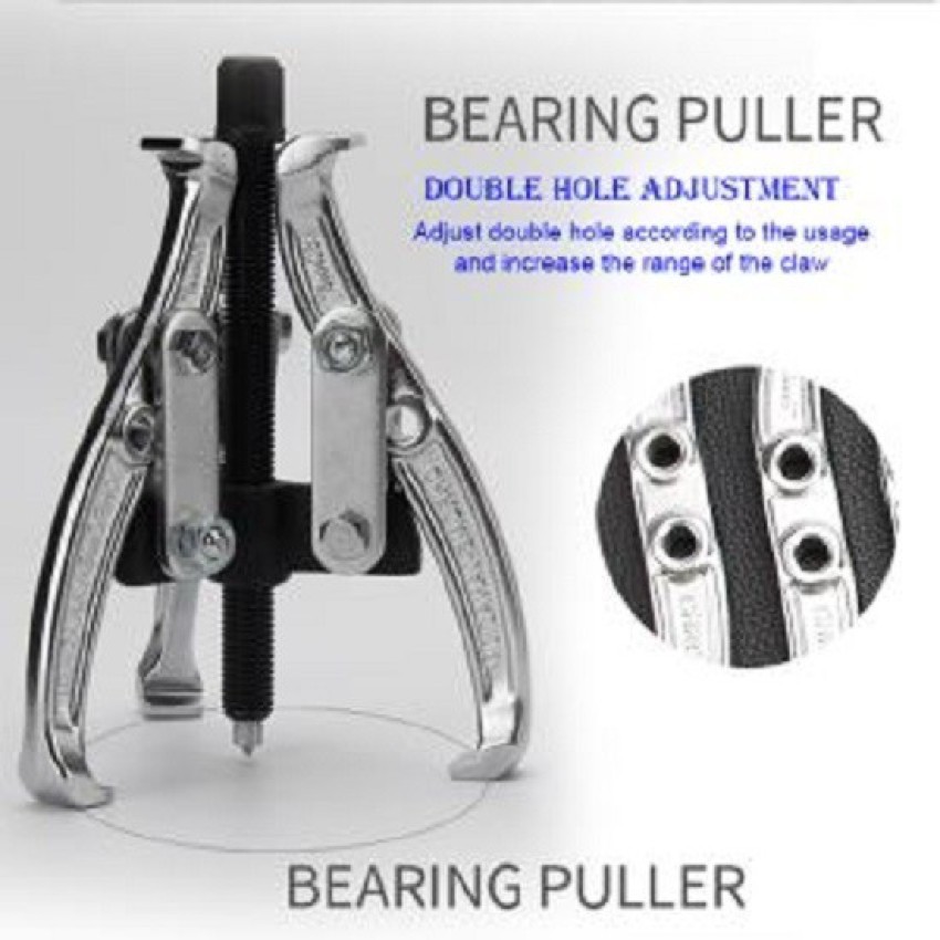 Arnav 3 Jaw / Legs Double Ended Mechanical Bearing Puller 8 Inch 200 mm  With Double Hole To Extend Size For Removing Gear Sprocket Bearings Pulley