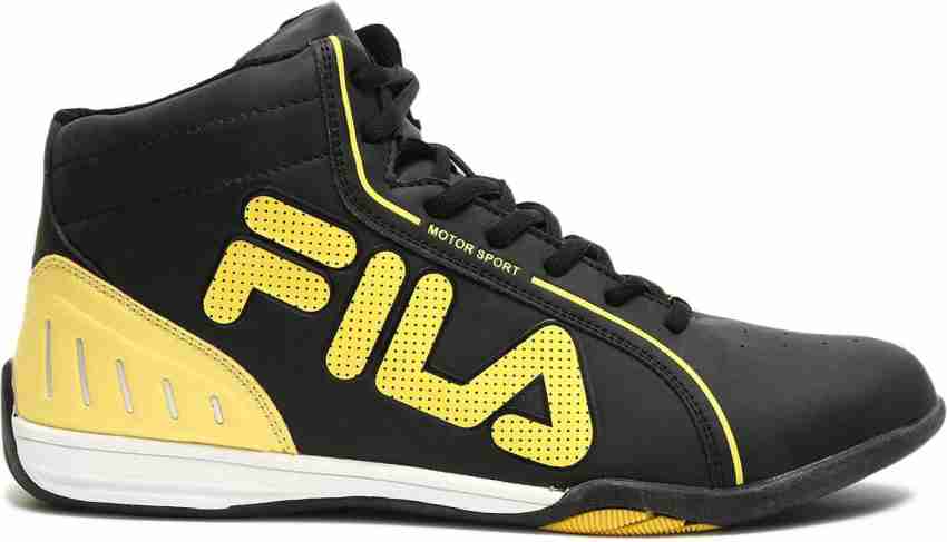 Fila isonzo black store & yellow motorsport shoes