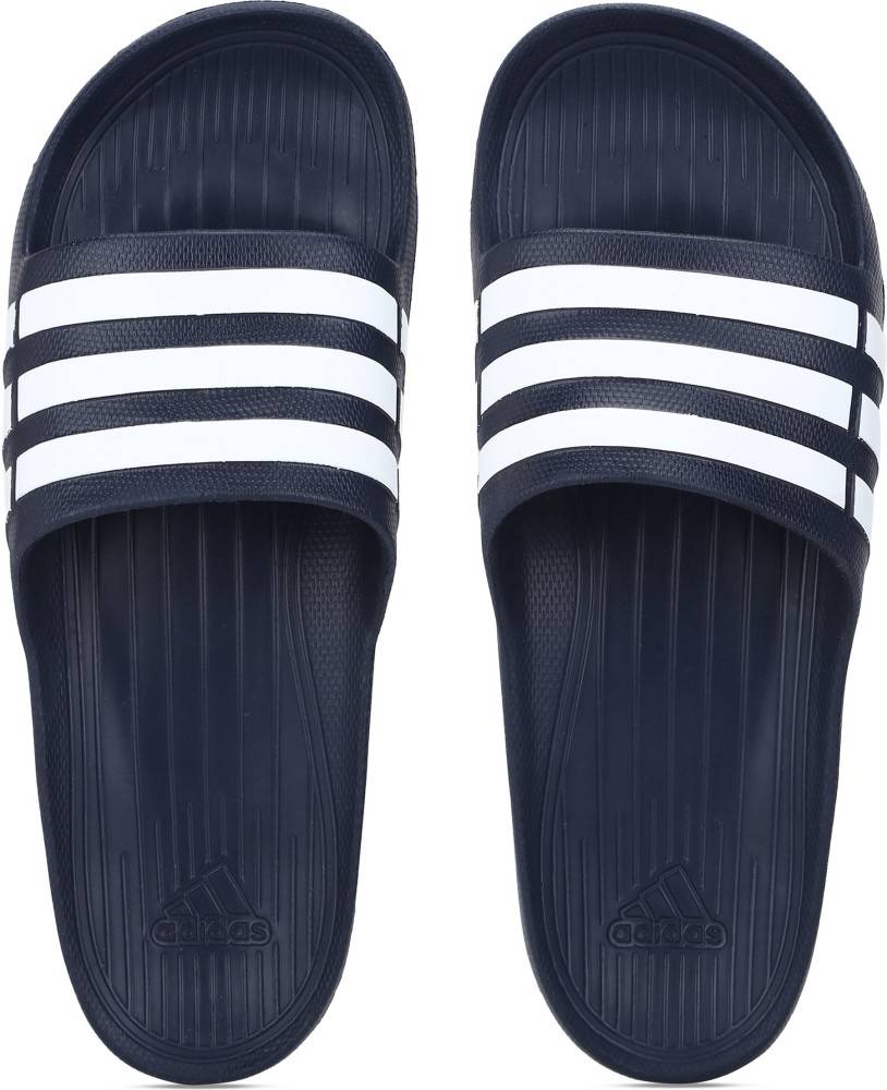 Amazon.com | adidas Duramo Slide Sandal,Black/White/Black,7 M US | Sport  Sandals & Slides