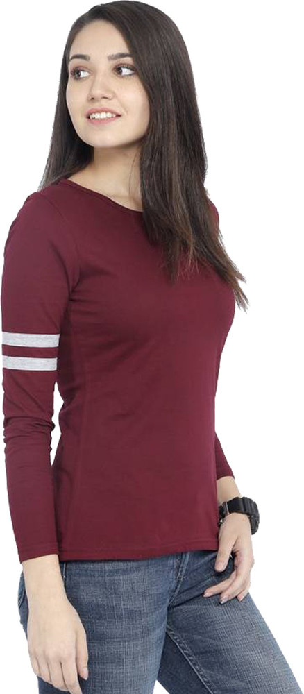 Full sleeve t shirts store for womens flipkart