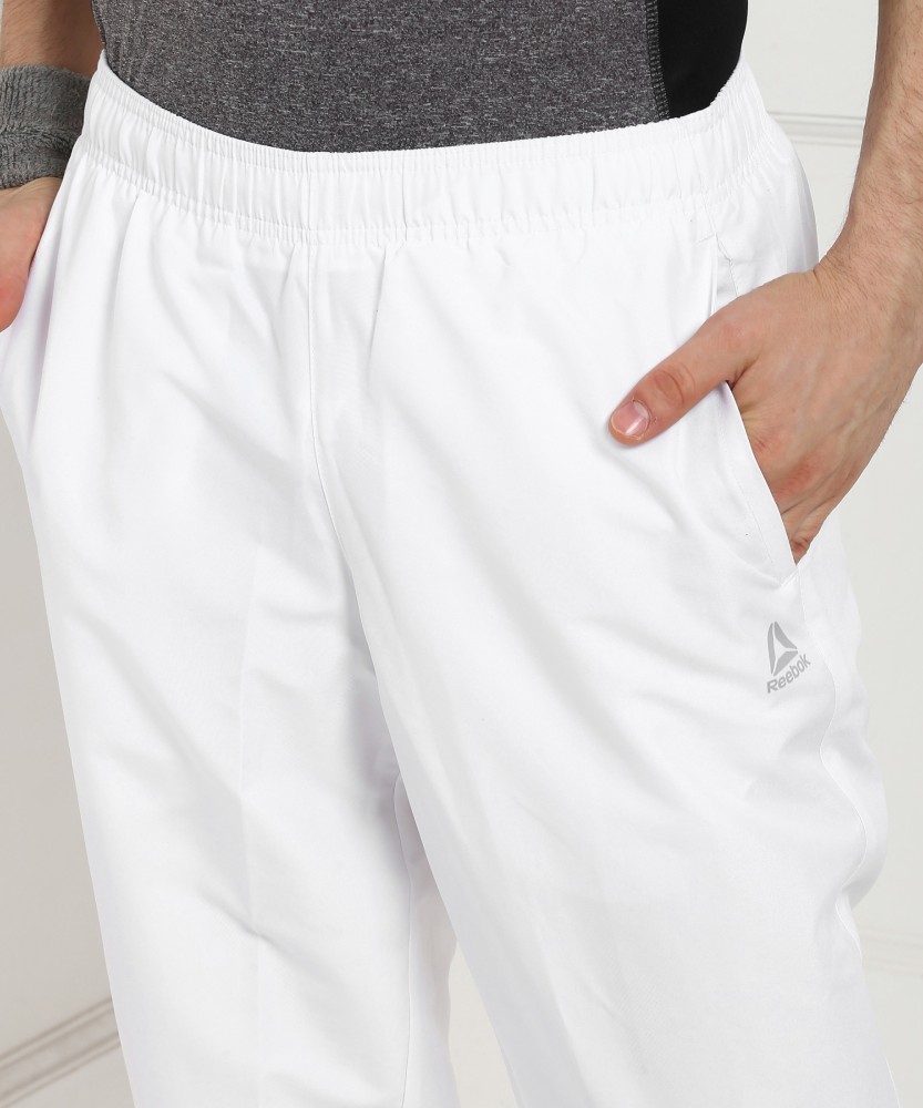 Reebok White Regular Fit Trackpants