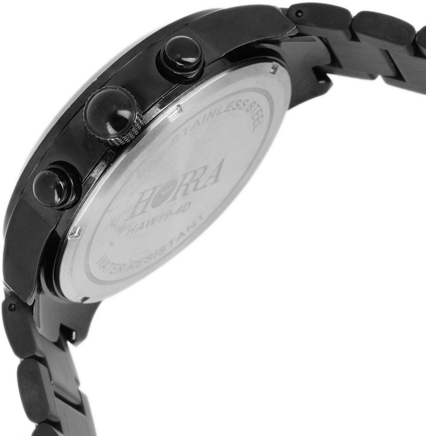 Montre all black hotsell stainless steel back