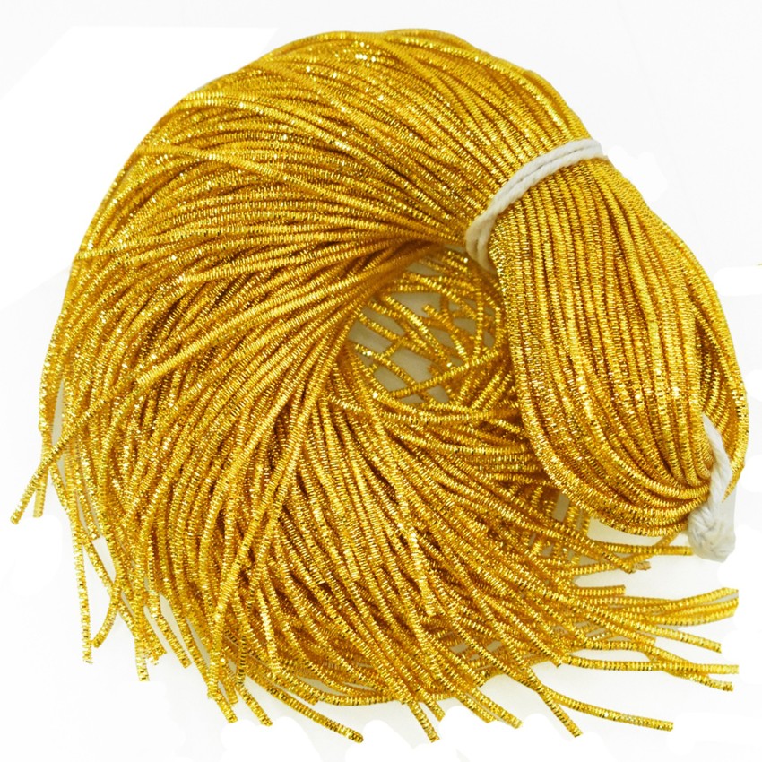 Embroiderymaterial 1.5MM Yellow Gold Bullion Wire Nakshi Zardosi