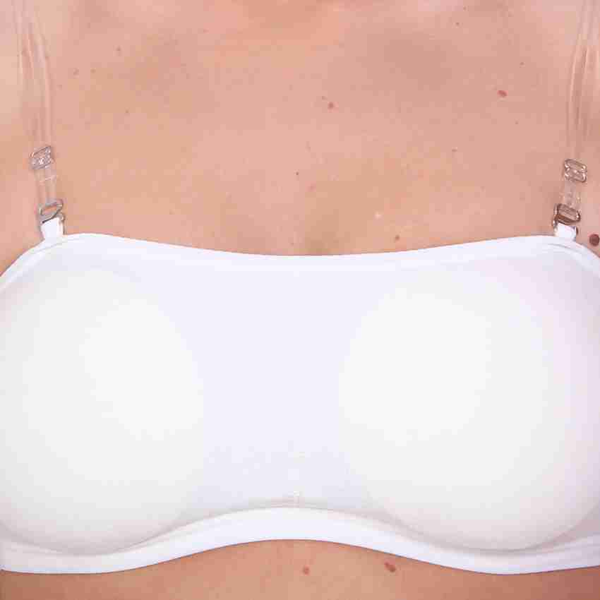 Light Pure Tube Bra With Detachable Transparent Stripes & Detachable Pad  Women Full Coverage Lightly Padded Bra - Buy Light Pure Tube Bra With Detachable  Transparent Stripes & Detachable Pad Women Full