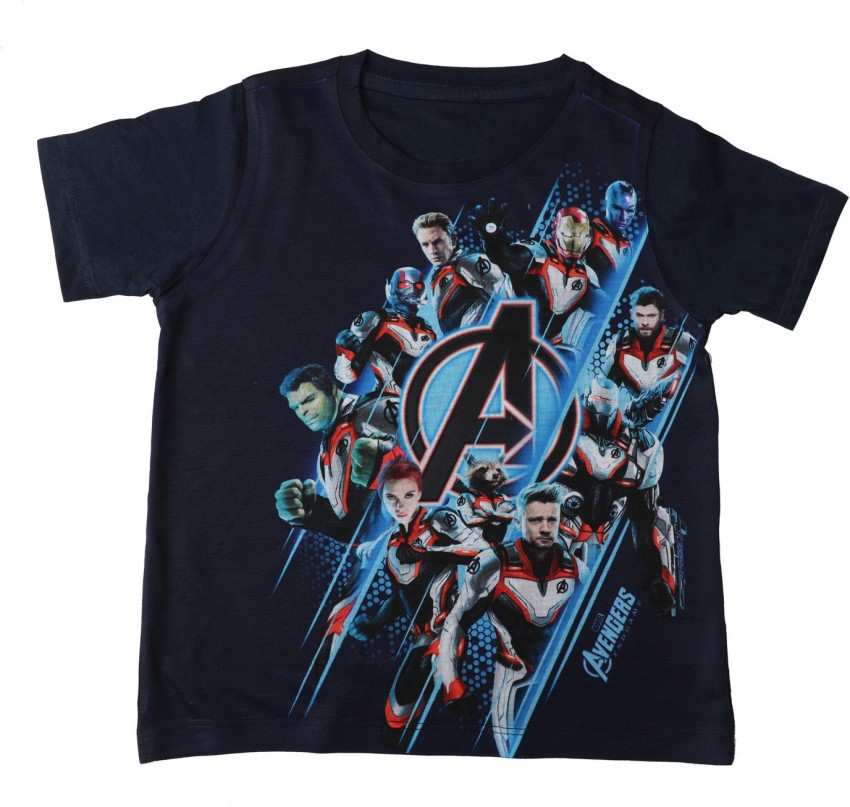 Flipkart Marvel Avengers Boys Printed Polycotton Cotton Blend Regular T Shirt Round Neck