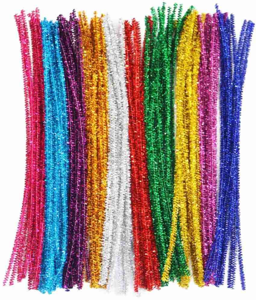 12 Packs: 100 ct. (1,200 total) 6mm Glitter Chenille Pipe Cleaners
