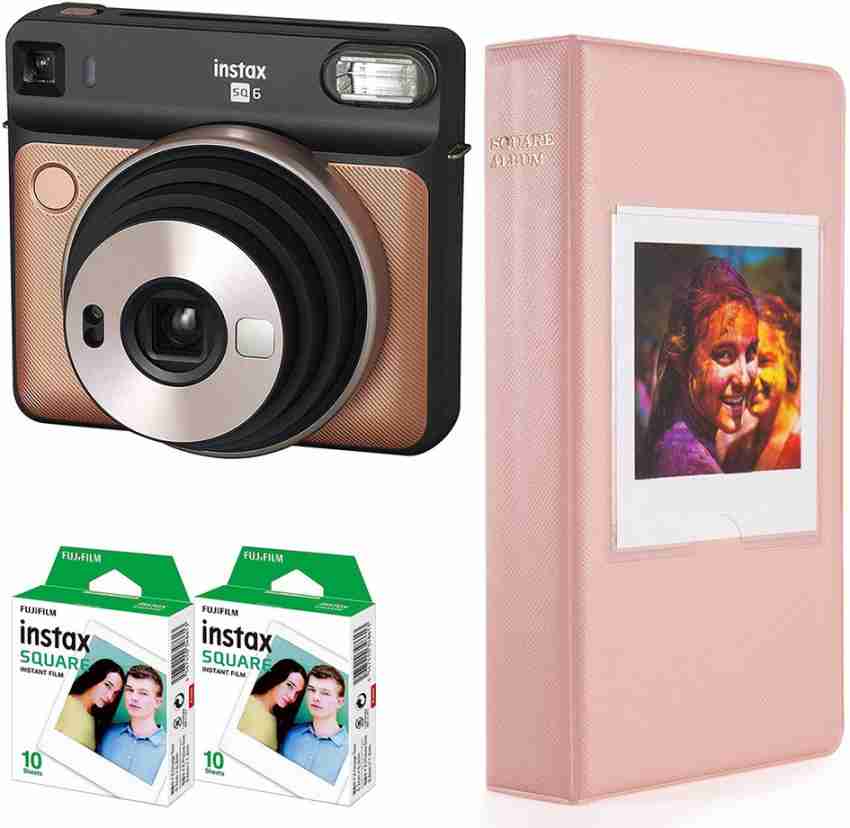 FUJIFILM Instax Square SQ6 Blush Gold with Pink Photo album 20