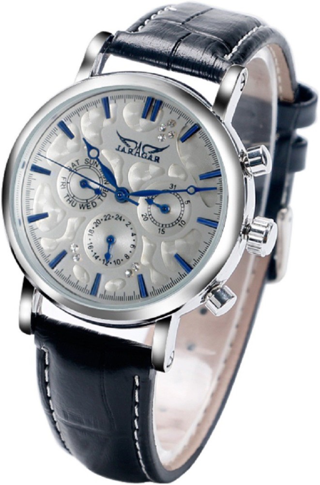 JARAGAR Luxury Unisex Genuine Men Mechanical Automatic White 3D