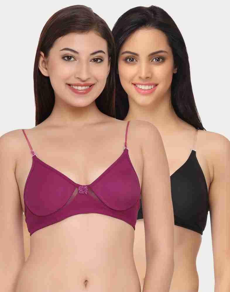 Buy Non-Padded Non-Wired Full Figure Multiway Bra in Pink - Cotton Rich  Online India, Best Prices, COD - Clovia - BR4003P22