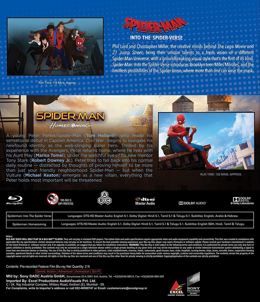 New Spider-Man 5 Film Set: Original Trilogy & Amazing 1-2 with Slipcover  (DVD)