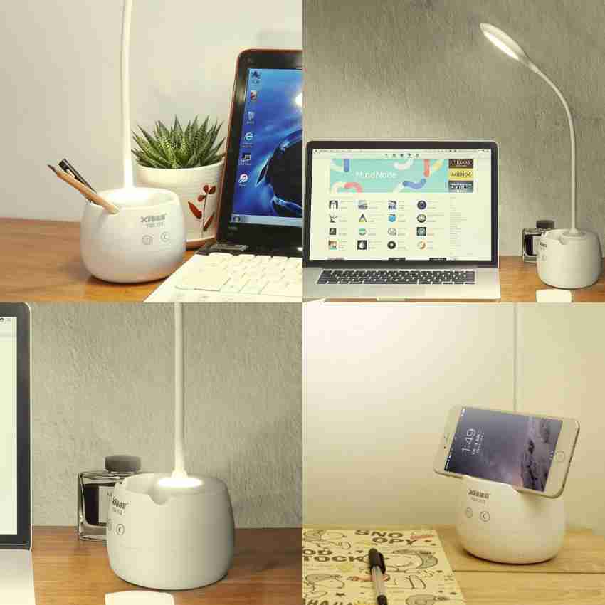 Led Desk Lamps For Home, Rechargeable Battery Operated Desk Lamp,pen Holder  And Night Light- Gooseneck Desk Light For Study, Reading(yellow)