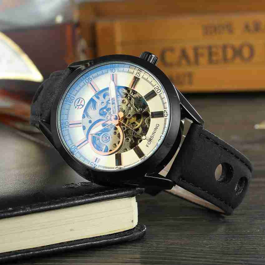 Forsining Transparent Automatic Mechanical Wristwatch Men