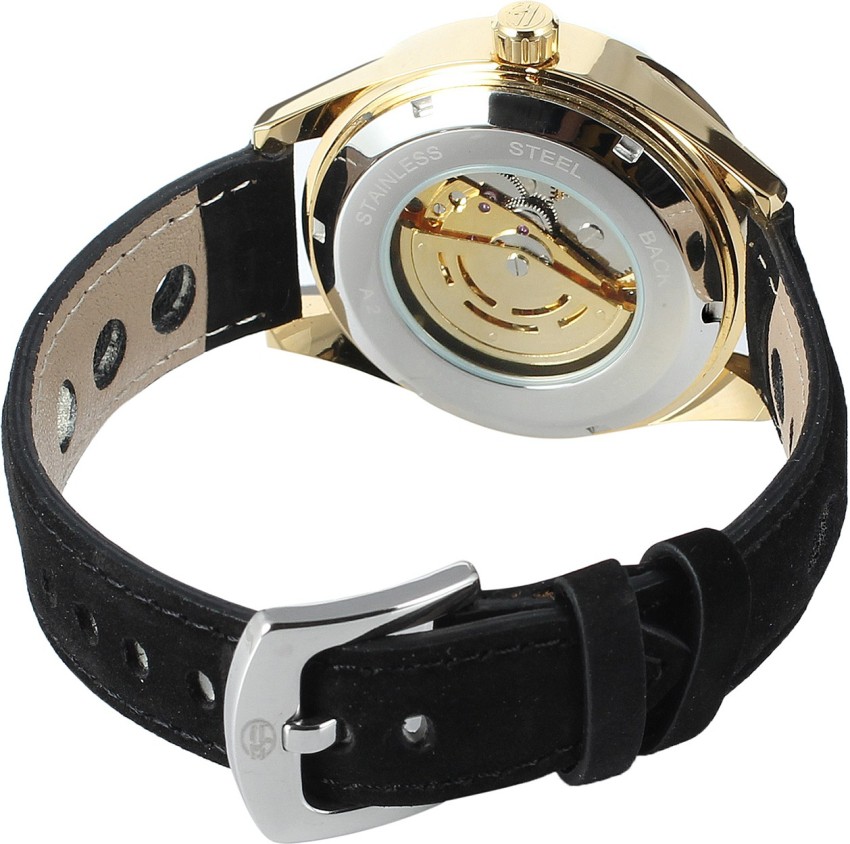 Watch with best sale transparent back