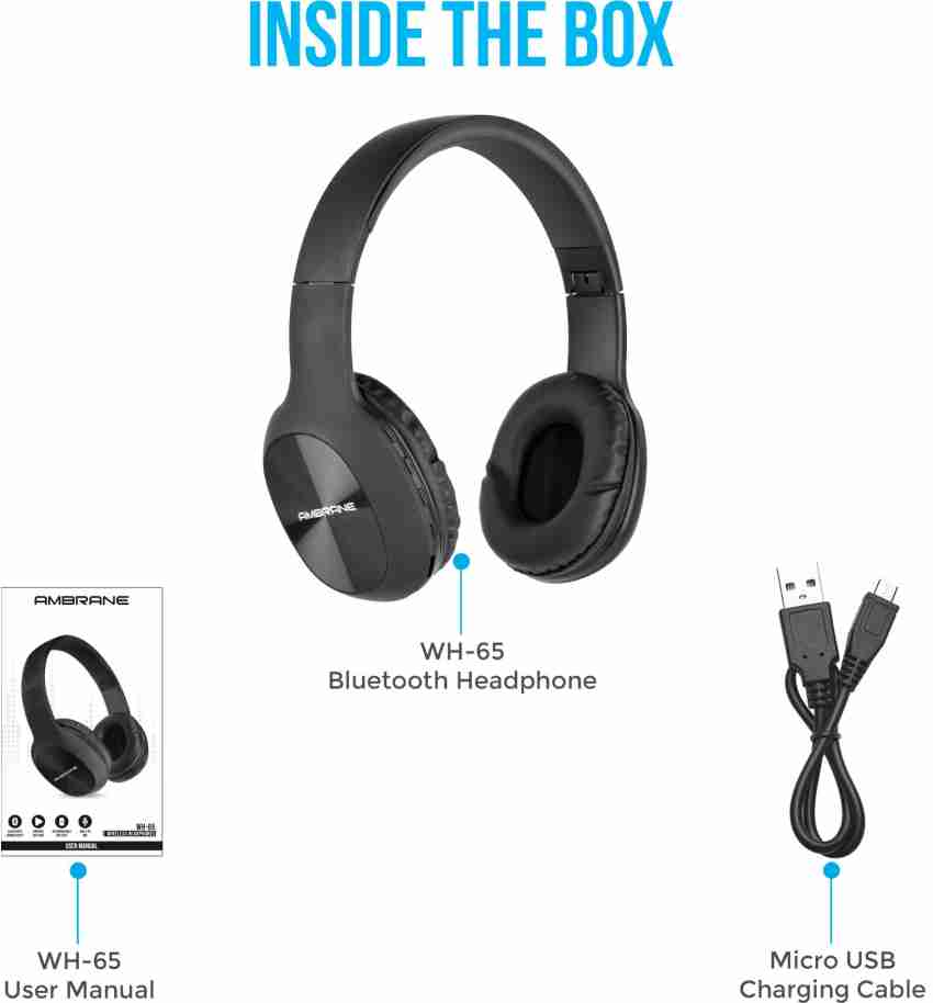 Ambrane WH 65 Bluetooth Headset Price in India Buy Ambrane WH 65