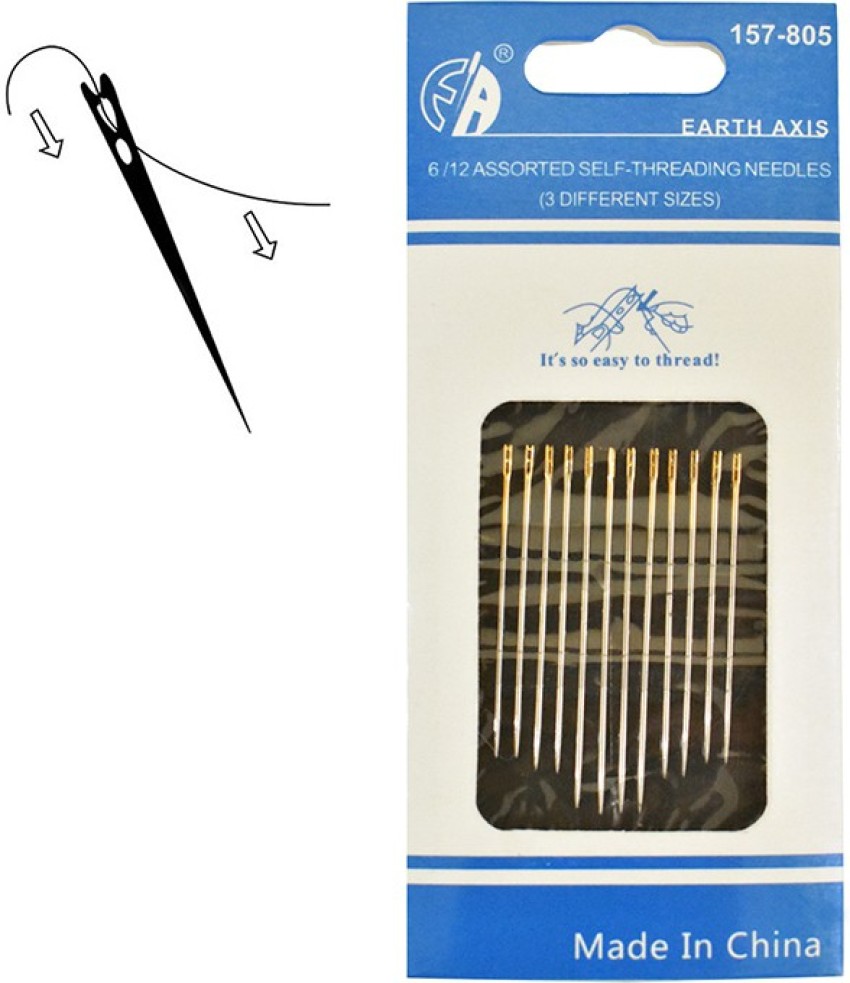 6/12 Assorted Self-Threading Needles 3 Different Sizes for Hand Sewing -  China Sewing Needle and Sewing Needle Kit price