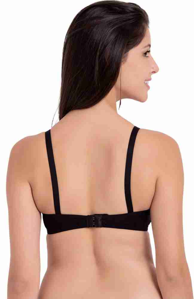 SOUMINIE by Belle Lingeries Flexi Fit Cotton Non-Padded Pack of 2 Women  Full Coverage Non Padded Bra - Buy White SOUMINIE by Belle Lingeries Flexi  Fit Cotton Non-Padded Pack of 2 Women