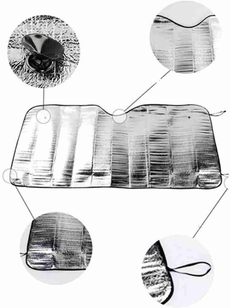ROY Car Front Windscreen Visor Double Sheet of Aluminium Car Sun