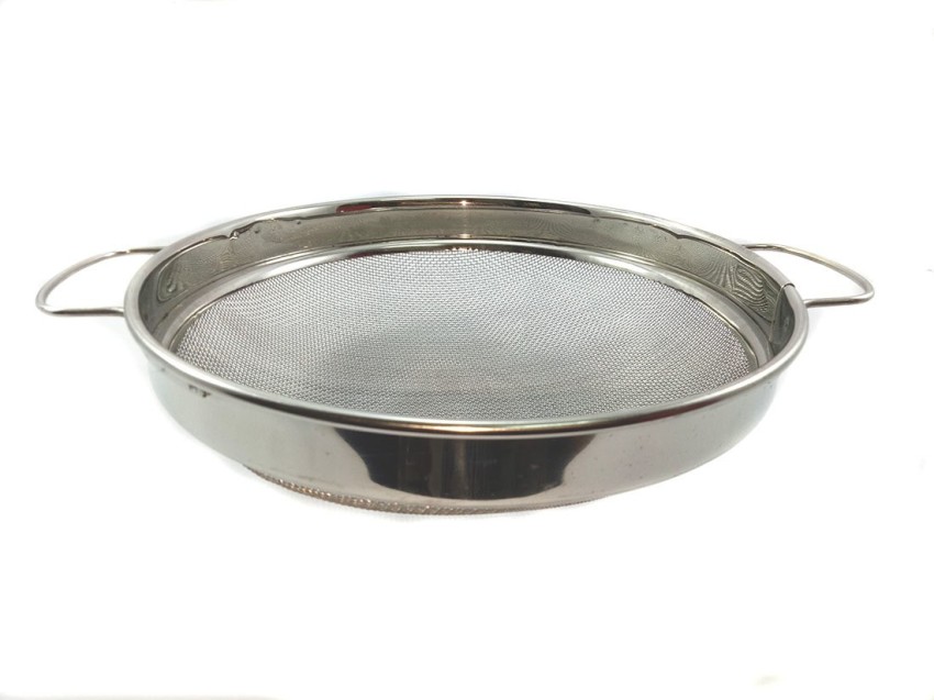 Round Stainless Steel SS Juice Soup Strainer, Size: 10 Inch (l)