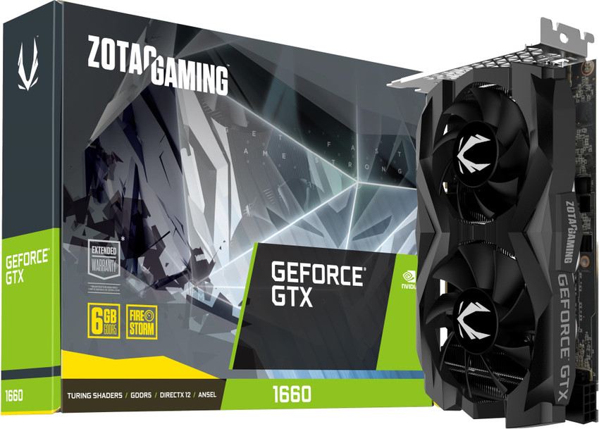 ZOTAC NVIDIA GAMING GeForce GTX 1660 6 GB GDDR5 Graphics Card