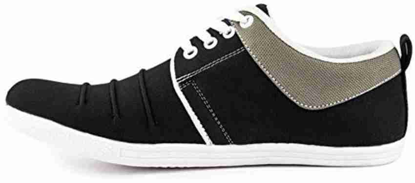Crazy Kicks Black Casual Sneakers shoes for mens and boys Canvas