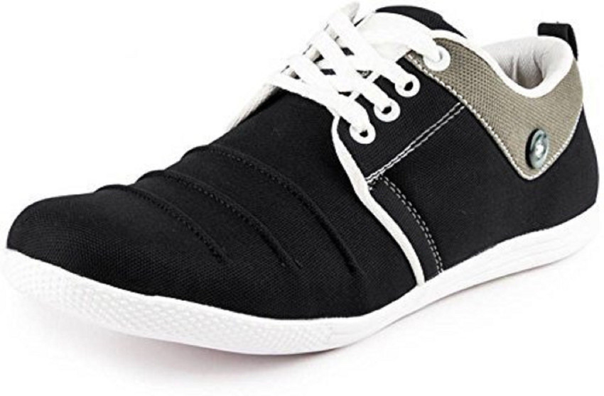 Crazy Kicks Black Casual Sneakers shoes for mens and boys Canvas