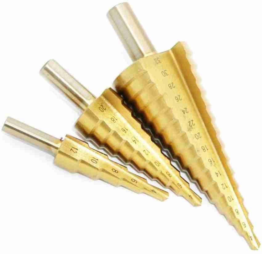 Step Drill Bit Set Titanium Coated High Speed Steel Drill - Temu