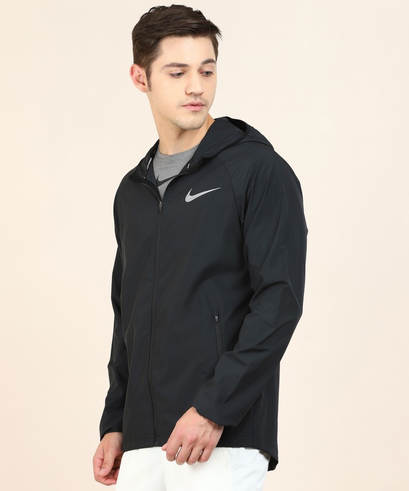 Nike men's essential store hooded running jacket