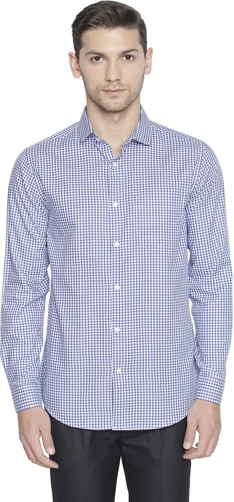 Richard Parker by Pantaloons Men Checkered Formal Grey Shirt - Buy Richard  Parker by Pantaloons Men Checkered Formal Grey Shirt Online at Best Prices  in India