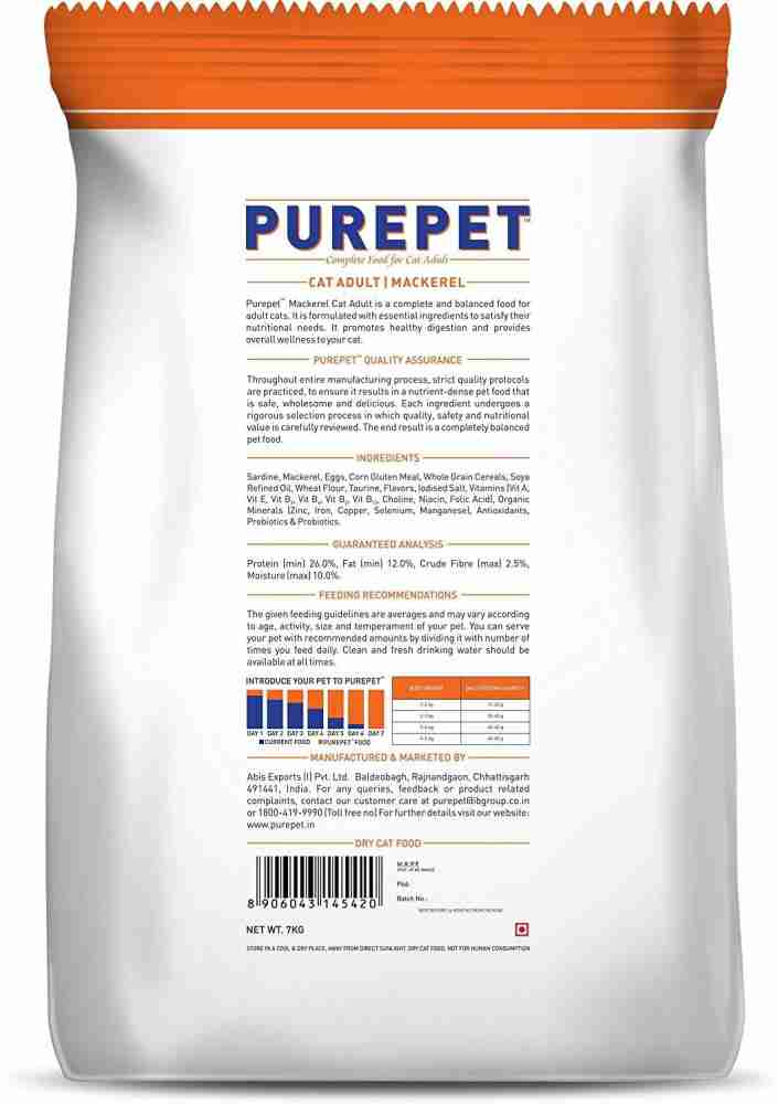 Purepet cat hot sale food 7kg