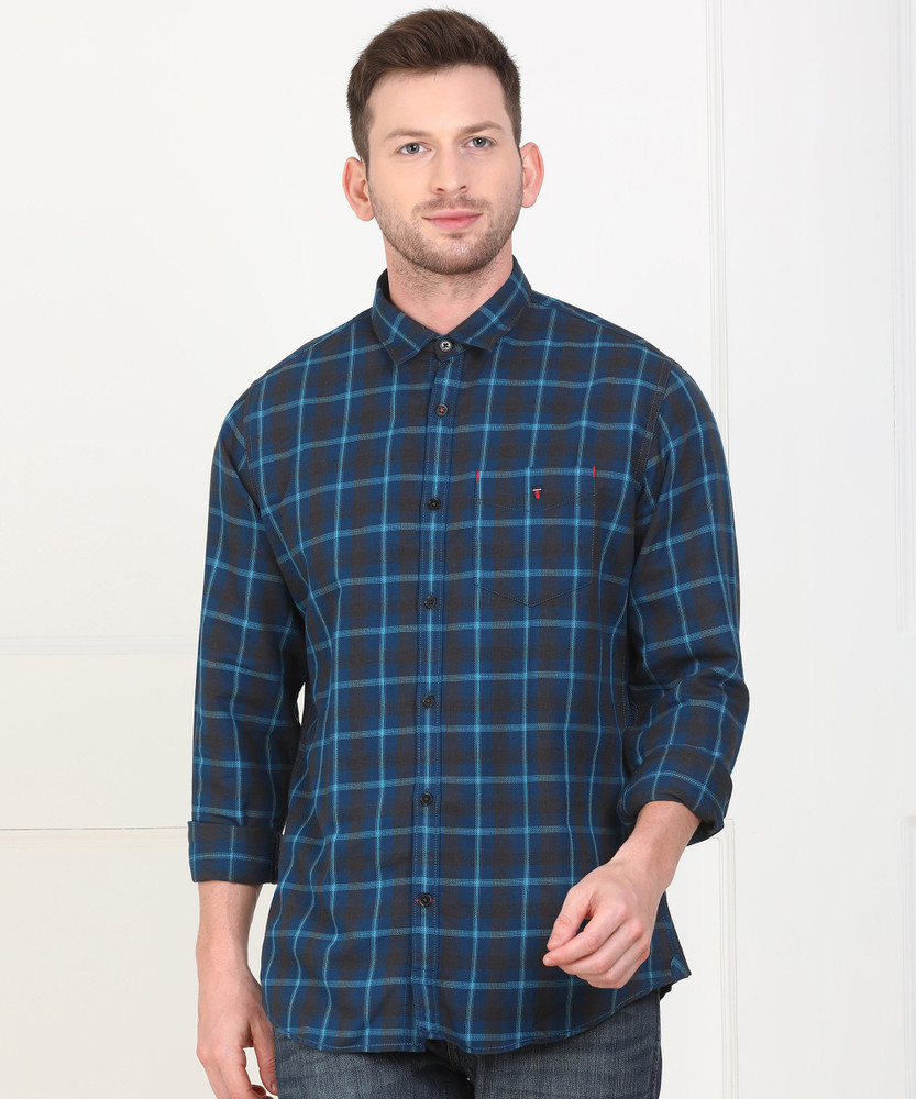 Louis Philippe Sport Men Checkered Casual Blue Shirt Buy Louis Philippe Sport Men Checkered Casual Blue Shirt Online at Best Prices in India Flipkart