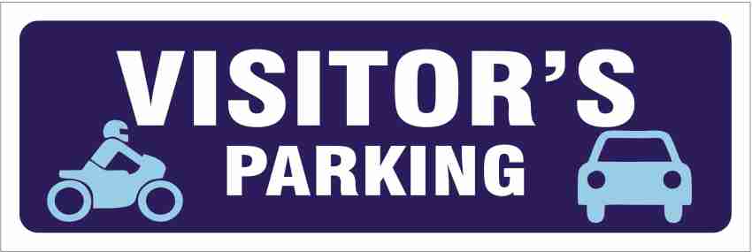 Masstone Car Parking Sign board 4 inch x 12 inch Emergency Sign