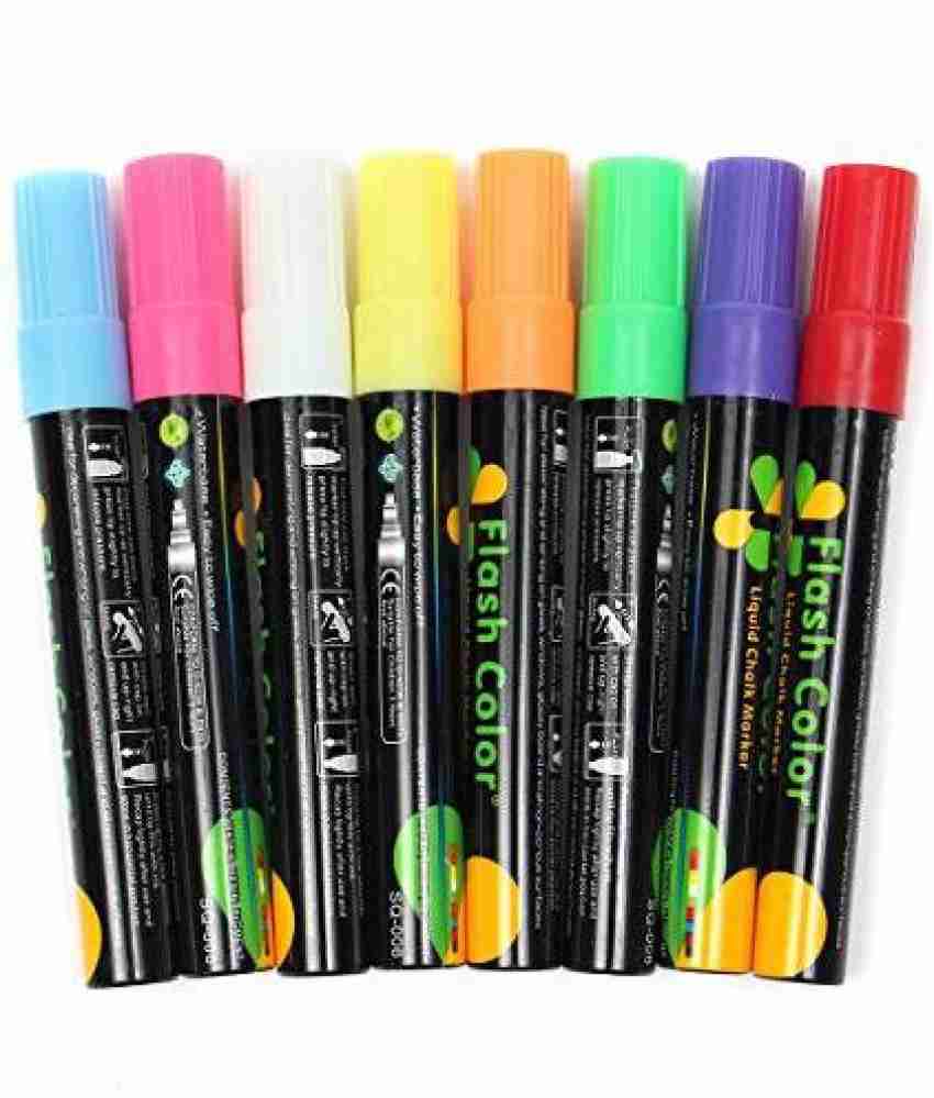 Lenski 21 Chalk Pens for Blackboards – 15 Liquid Chalk Marker(6MM) + 6  Metallic Pens, Best Gift Chalk Pens for Kids, Chalkboard Pens for Glass  Windows, Mirrors (Reversible Bullet & Chisel Tip) – TopToy