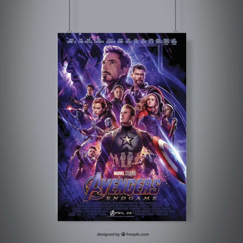 Novo Filme Marvel Avengers Endgame Cartaz De Papel Kraft Super Hero Retro  Poster And Prints Café Quarto Adesivos De Parede Pintura Da Arte