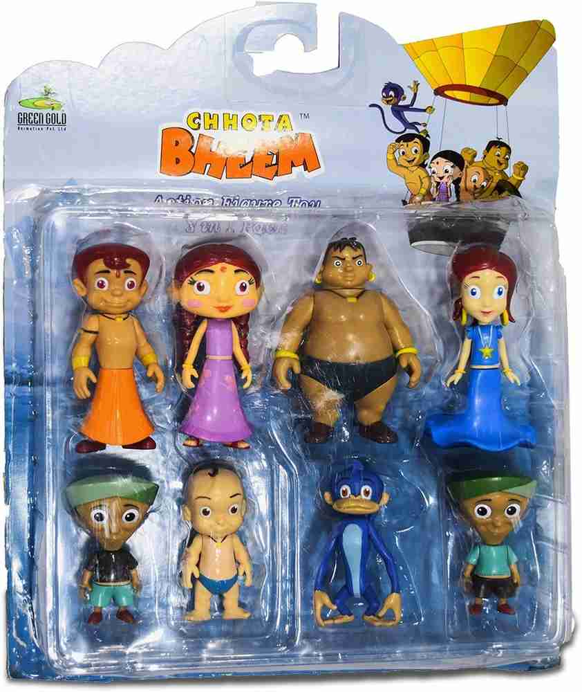 CHHOTA BHEEM Action Figure 8 IN 1 Set with Dholu Action Figure 8 IN 1 Set with Dholu Buy Dholu Jaggu Kaliya Indumati Bheem Chutki Bholu Raju toys in India