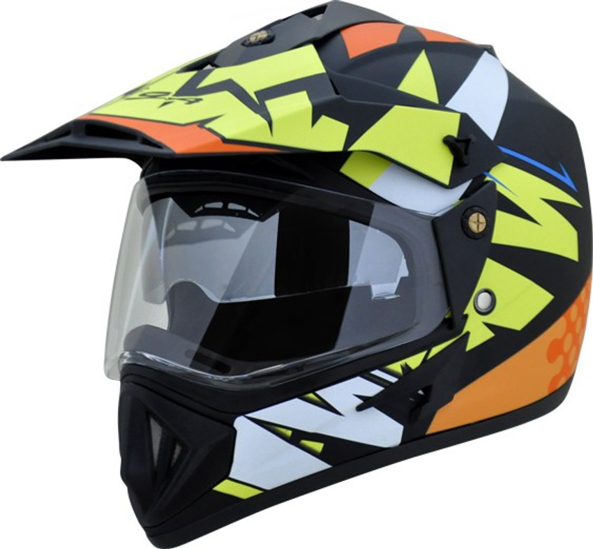 Off road hotsell helmet with visor