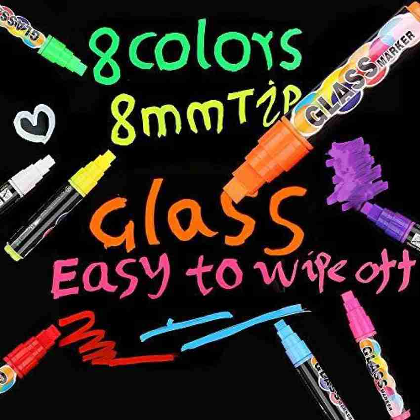 8/12 Colors Dust Free Liquid Chalk Whiteboards Marker Pen For Glass Windows  LED Blackboard Markers Teaching Tools Office