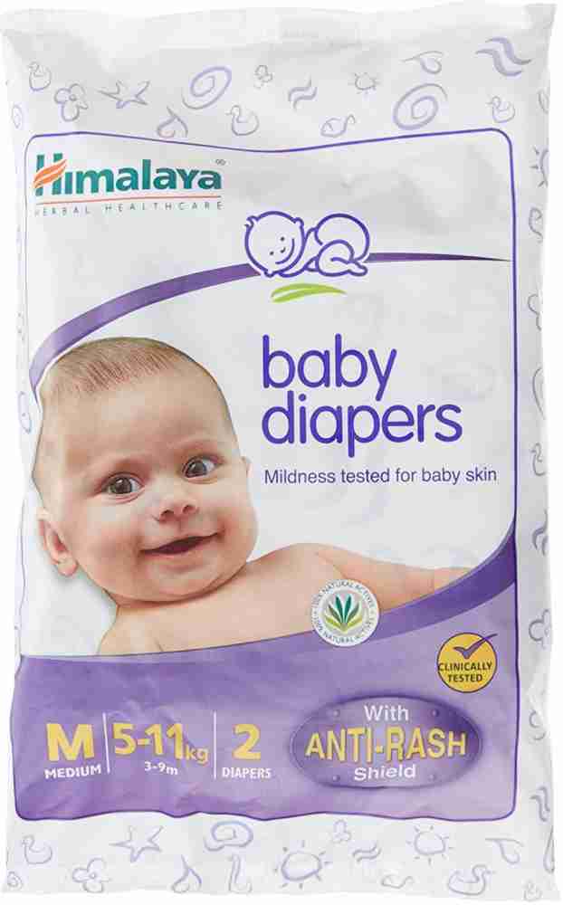 Himalaya Herbals Herbel Baby Diaper, Size - Medium, Pack of 2 Pieces - M -  Buy 1 Himalaya Herbals Tape Diapers for babies weighing < 11 Kg