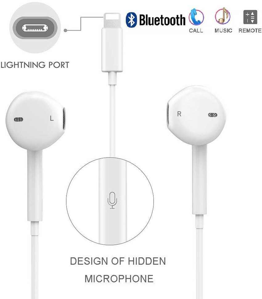 A3sprime 8Pin In Ear Earphones with Mic for iPhone 7 7 Plus 8