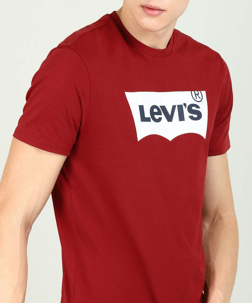 LEVI S Printed Men Round Neck Maroon T Shirt Buy LEVI S Printed Men Round Neck Maroon T Shirt Online at Best Prices in India Flipkart