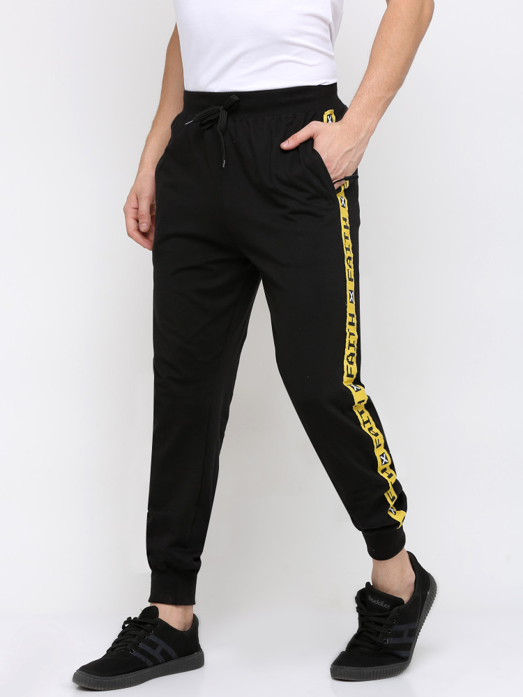 MANIAC Colorblock Men Black Yellow Track Pants Buy MANIAC