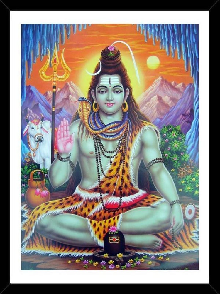 Online Center Lord Shiva - Shiv Shankar - Bhole Nath Wall Poster Photo  Frame (14x20-inch; Multicolour) : Amazon.in: Home & Kitchen